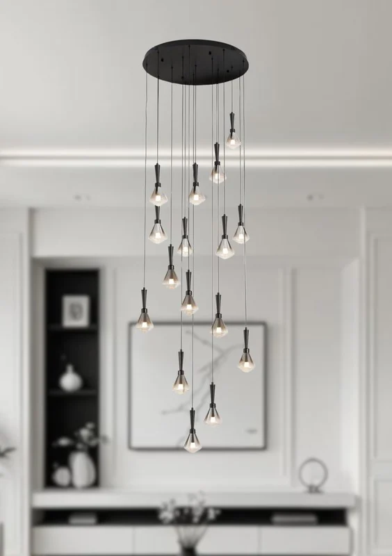 ArtELux Iron + Acrylic + Aluminum + Glass Hanging Light ALH-10119