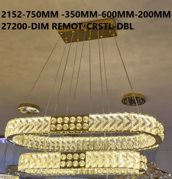 LightHouse Jhoomer 2152-750MM - 350MM, 600MM, 200MM, Dim Remot, Crystal, Double