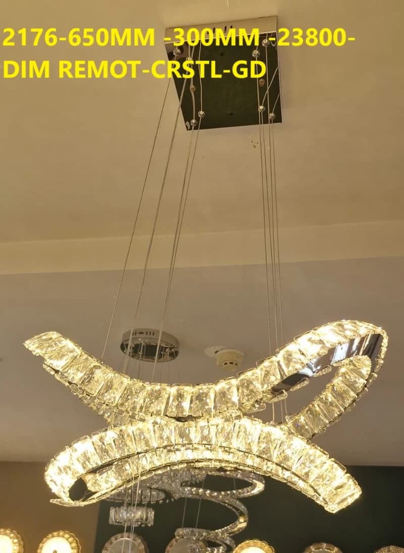 LightHouse Jhoomer 2176-650MM - 300MM, Dim Remot, Crystal, Gold