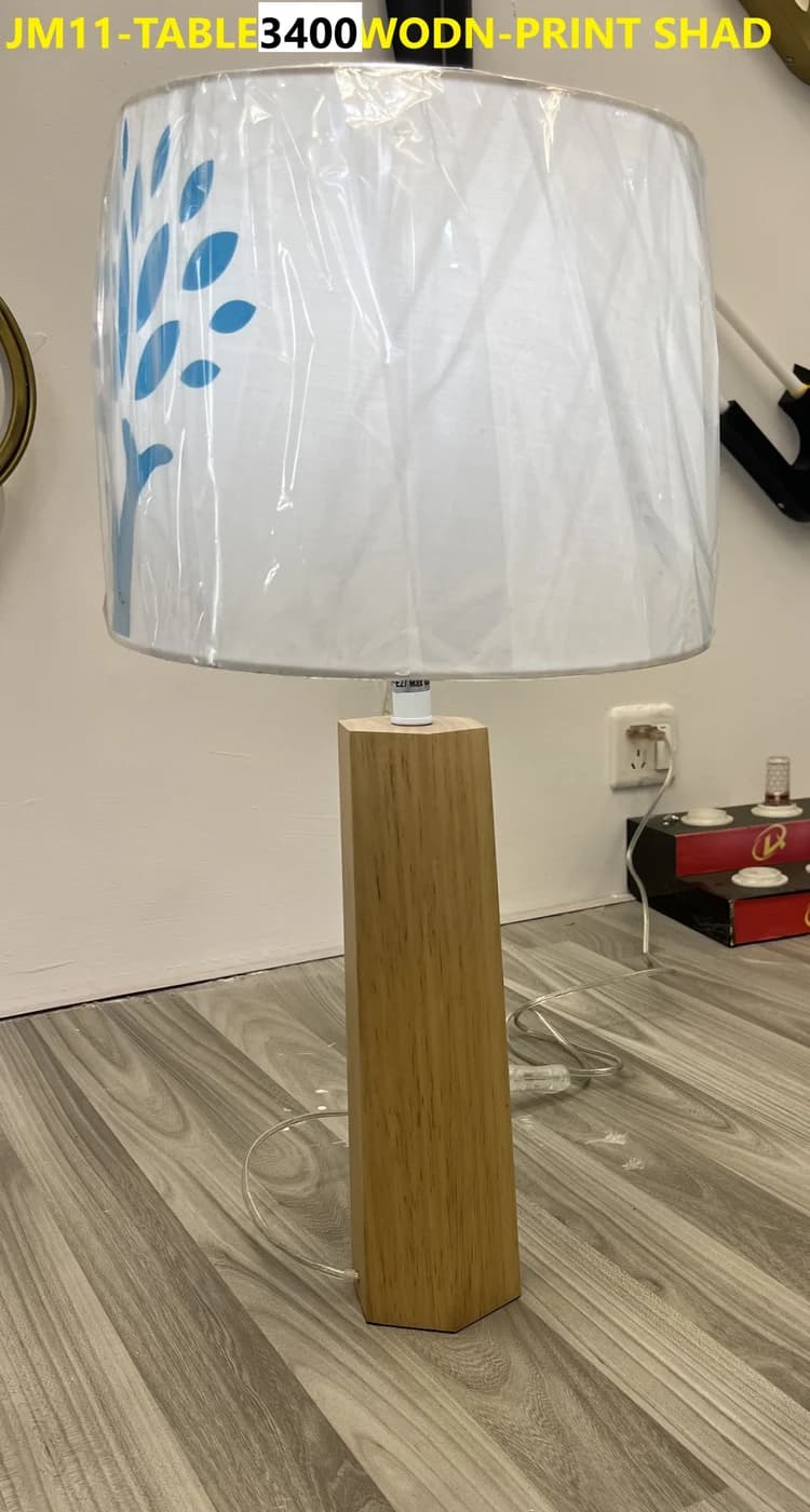 LightHouse Table Lamp JM11 - Table, Wooden, Print Shad, view 1