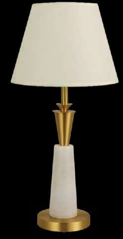 Philomina Brass+White Table Lamp 5-038